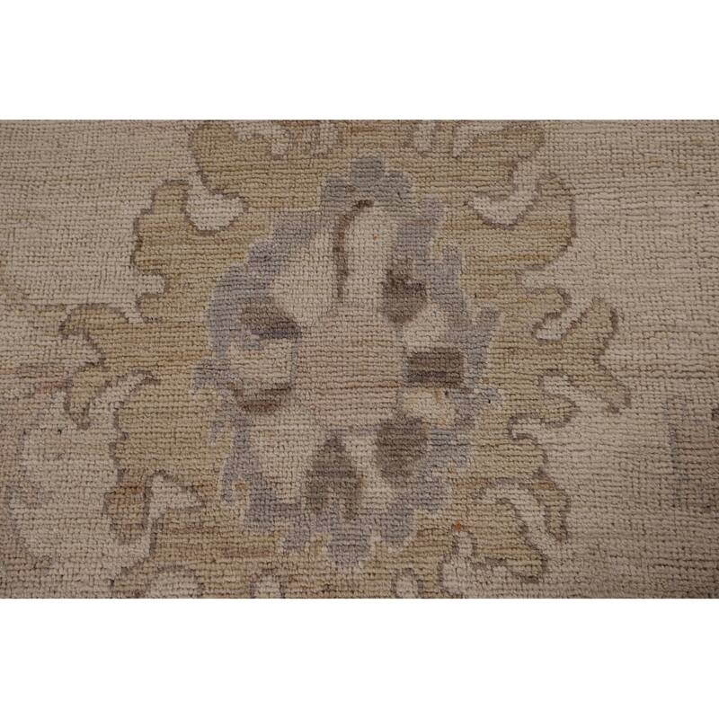 Vegetable Dye Oushak Turkish Rug Handmade Transitional Wool Carpet - 9'0" x 12'7"