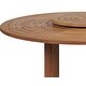 preview thumbnail 3 of 1, Ambre 59 inch Dia Round Teak Outdoor Dining Table with Lazy Susan - 59 x 29.5 x 59