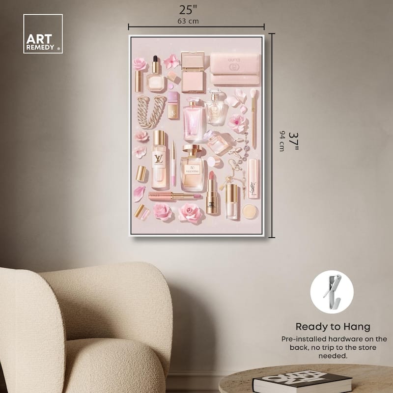Light Make Up Accessories Canvas by Art Remedy