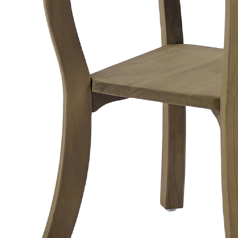 6-Piece Outdoor Teak Seating Set Armchair Patio Conversation Sets with 2 Tables, Cushion