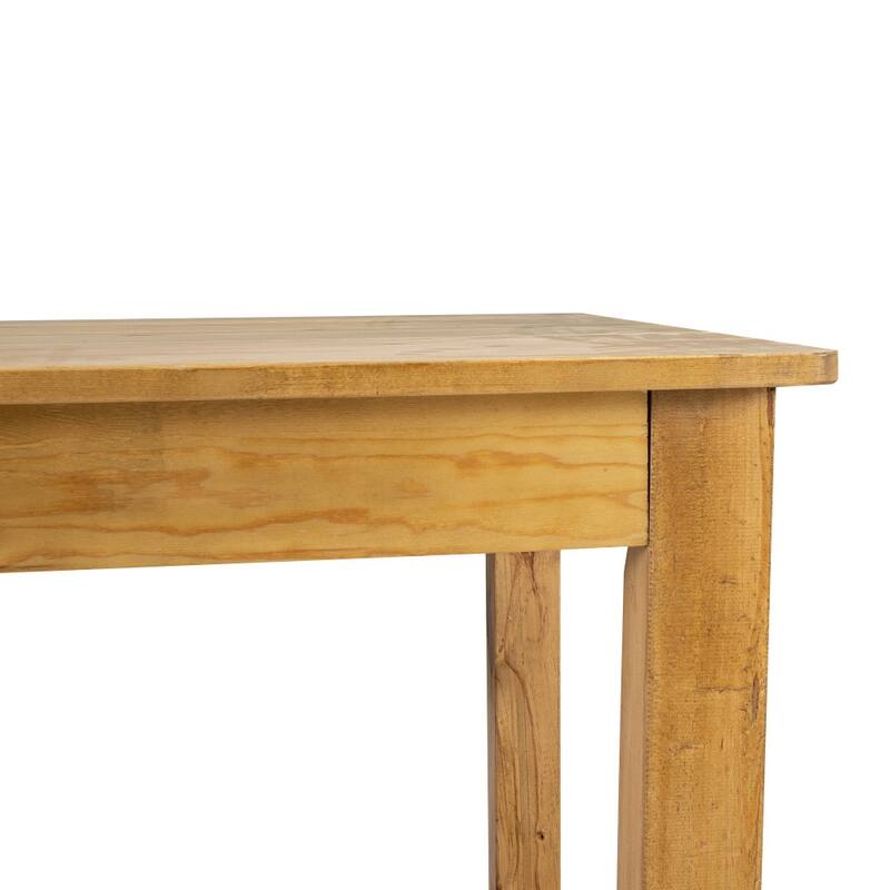 60" x 38" Rectangular Antique Rustic Solid Pine Farm Dining Table