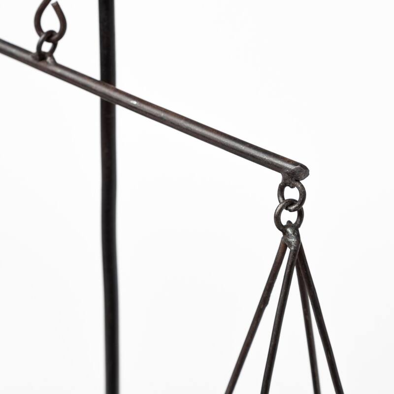 Ellis 10L x 4W Black Metal Vintage Inspired Weighing Scale - 10.0L x 4.0W x 13.0H