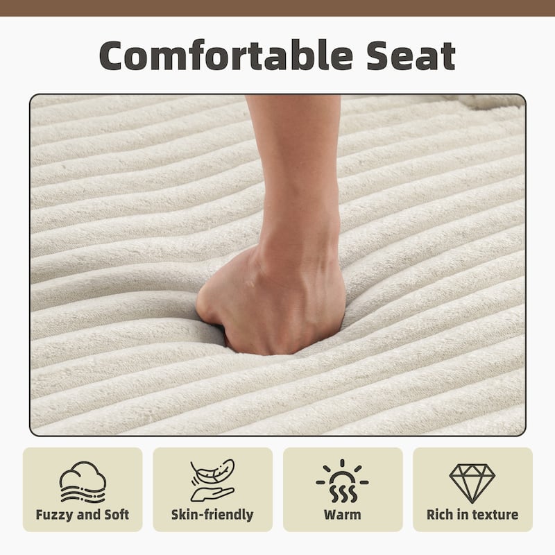 Oversized Upholstered Modular Sectional Chaise Lounge with Pillows