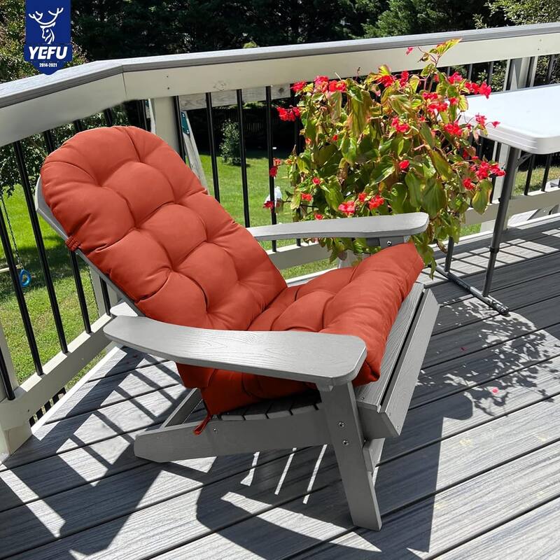 WINSOON 49x20x5 Inch Adirondack Chair Cushion Set of 4, Thickened and High Back Chair Cushion