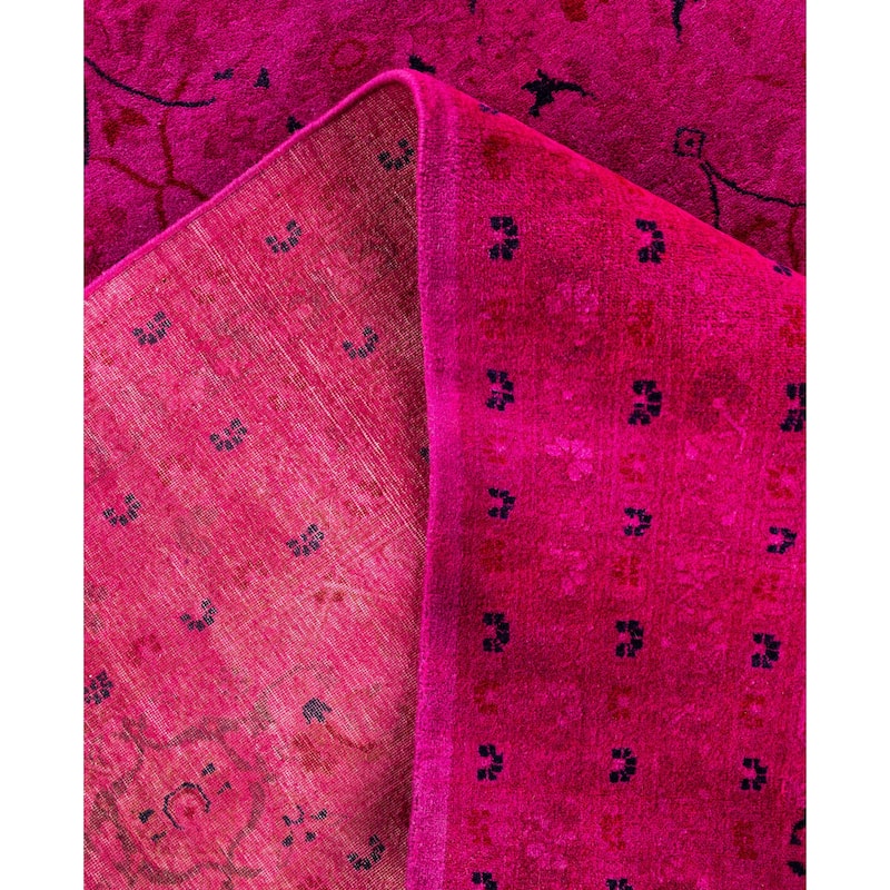 Overdyed One-of-a-Kind Hand-Knotted Area Rug - Pink - 12' 1" x 15' 3"