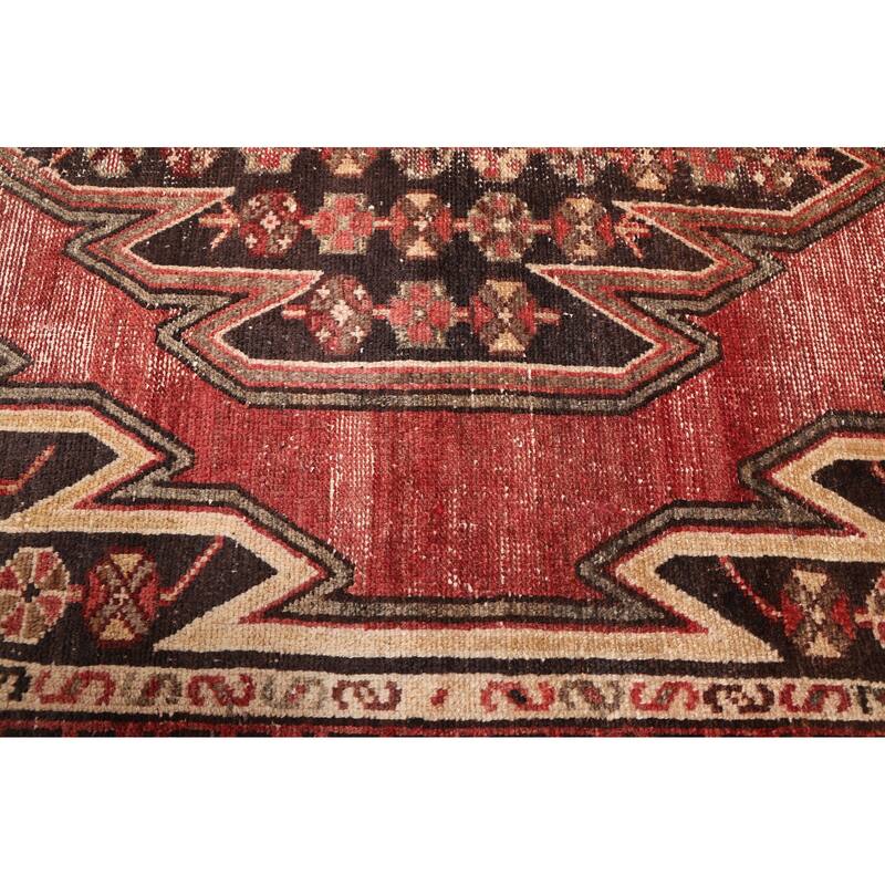 ECARPETGALLERY Hand-knotted Antalya Vintage Dark Red Wool Rug - 4'2 x 6'2