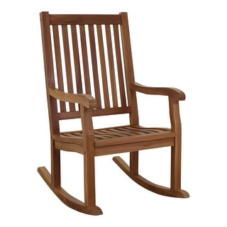 Courtyard Casual Basic Teak Rocking Chair - On Sale - Bed Bath & Beyond ...