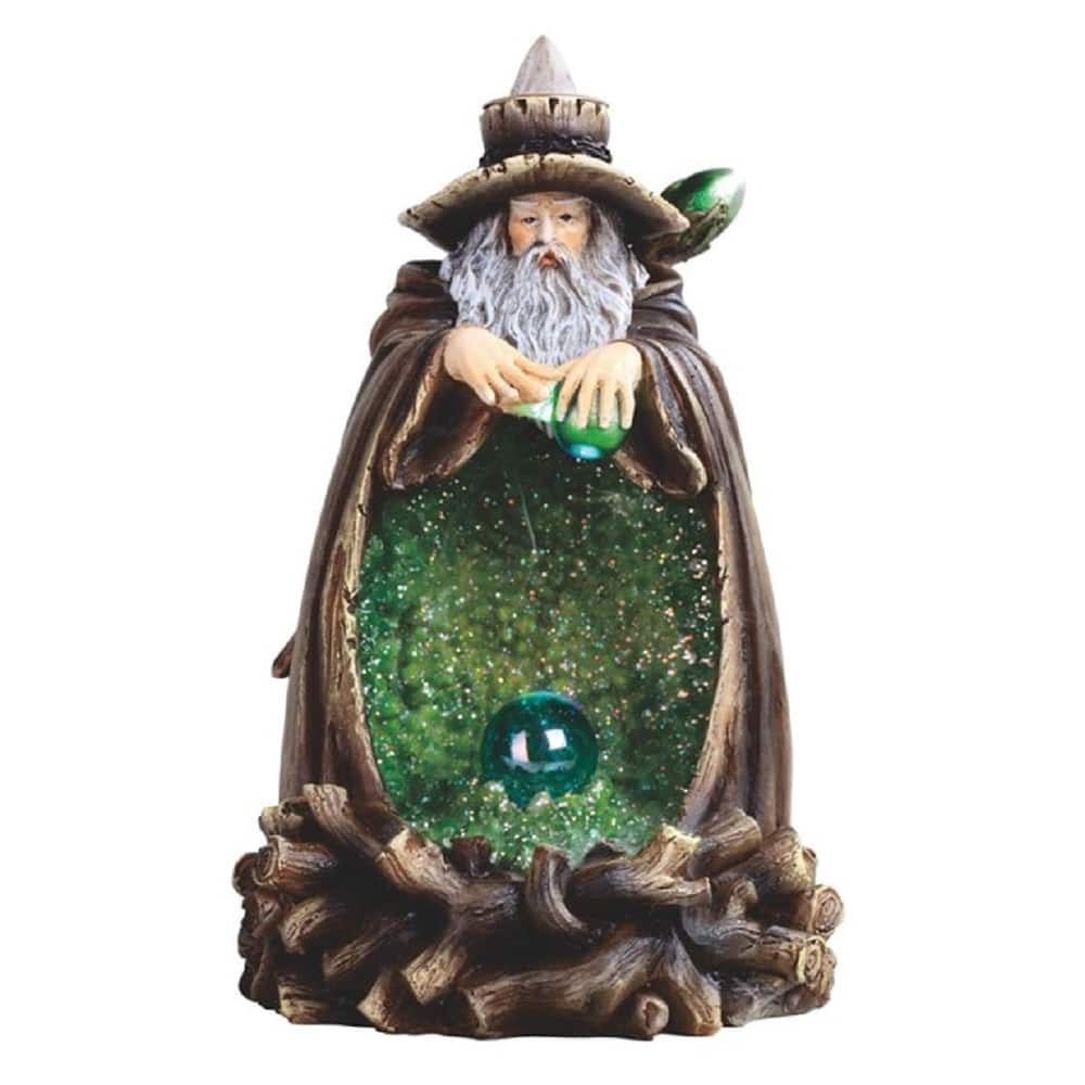 Q-Max 6 .75"H Wizard Backflow Incense Burner with LED Light Incense Holder