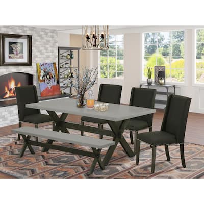 French Country Dining Set - 6 Piece Table & Chair Set - Solid Wood Dining Room Furniture