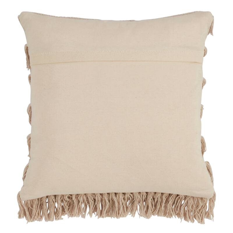 Woven Fringes Throw Pillow