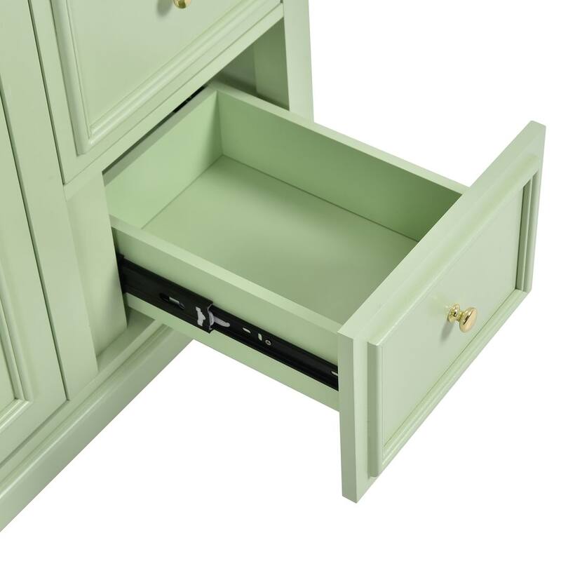 30" Modern Bathroom Vanity with Sink and Elegant Storage Cabinet with Mirror, Freestanding Vanity Set