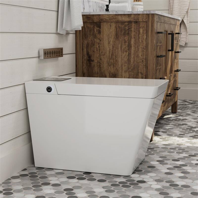 Giving Tree Smart Square One-Piece Floor Toilet with Remote Control and Automatic Cover - N/A