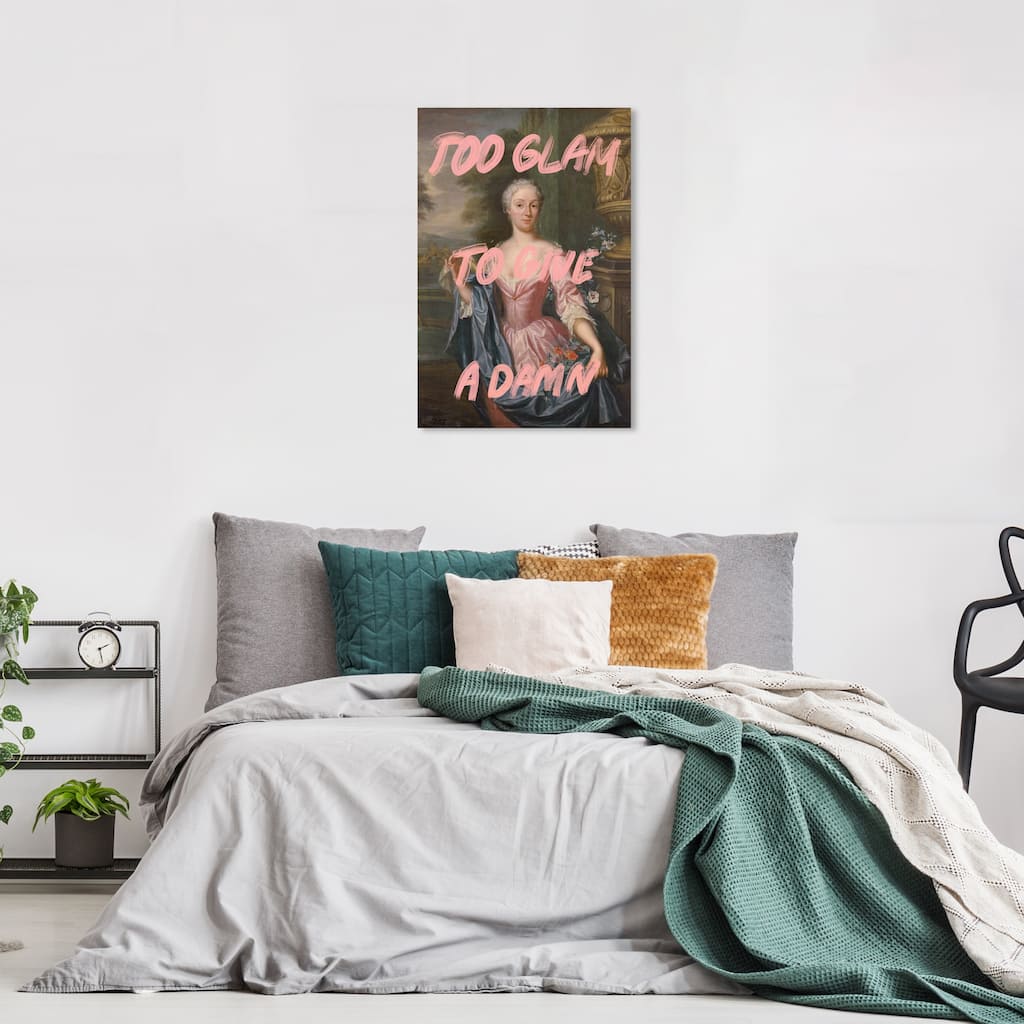 Wynwood Studio Canvas Fashion and Glam Too Glam II Pink and Shabby Chic Wall Art Canvas Print