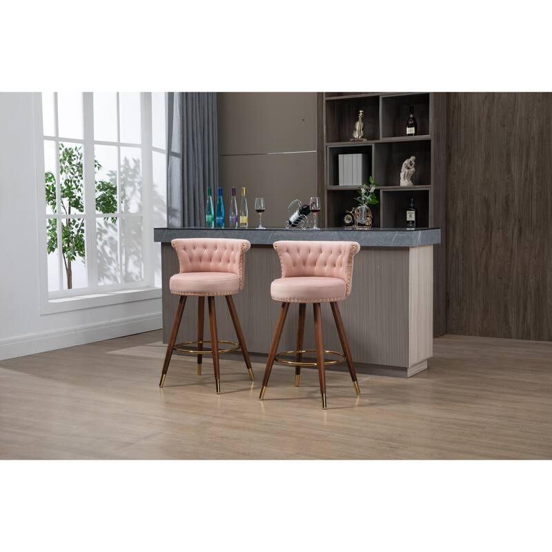 Swivel Counter Height Bar Stools Set of 2