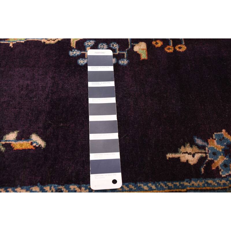 ECARPETGALLERY Hand-knotted Anatolian Vintage Dark Navy Wool Rug - 4'5 x 7'2