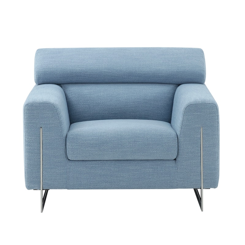 Pasargad Home Serena Modern Lounge Chair with Adjustable Headrest