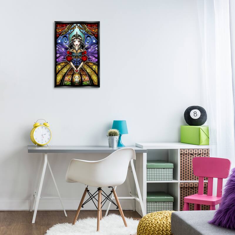 Stupell Nouveau Princess Portrait Framed Floater Canvas Wall Art Design By Mandie Manzano