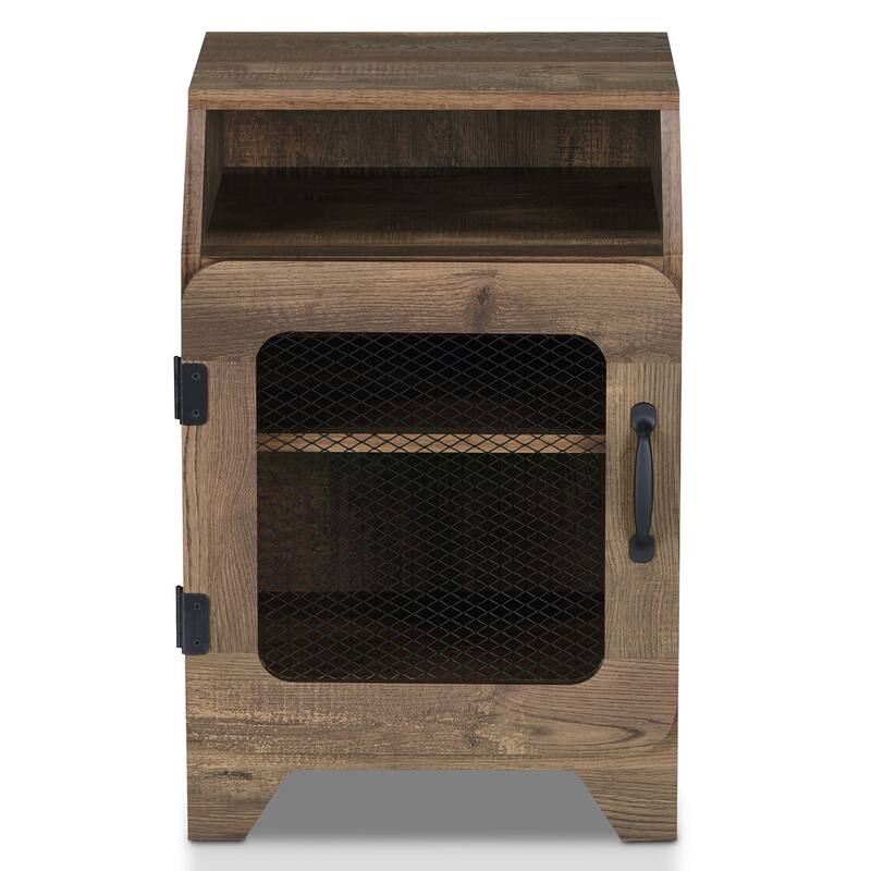 DH BASIC Rustic Oak 16-inch 3-Shelf End Table by Denhour