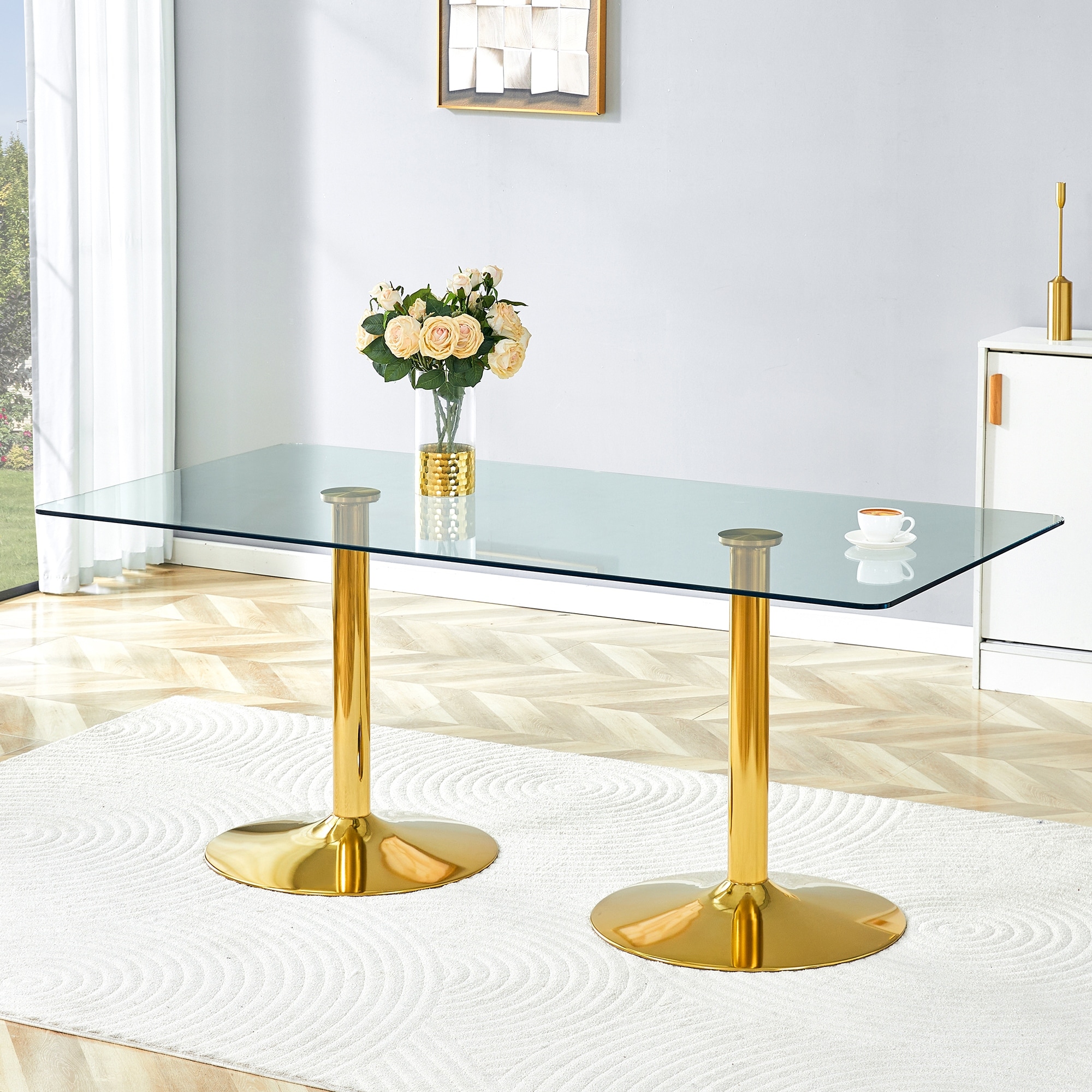 【引取限定】Glass Top Table 引取限定】Glass Top Table Rustic Display Table with removable