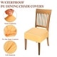 preview thumbnail 3 of 12, PU Dining Chair Seat Covers, Stretch Chair Cushion Slipcovers, Waterproof Rear Covers Protector - 4Pcs
