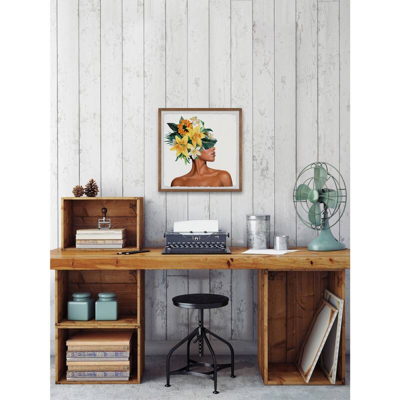 Sunny Yellow Petals Framed Wall Art, Elegant Home Touch - Sophisticated Artwork for Refined Décor