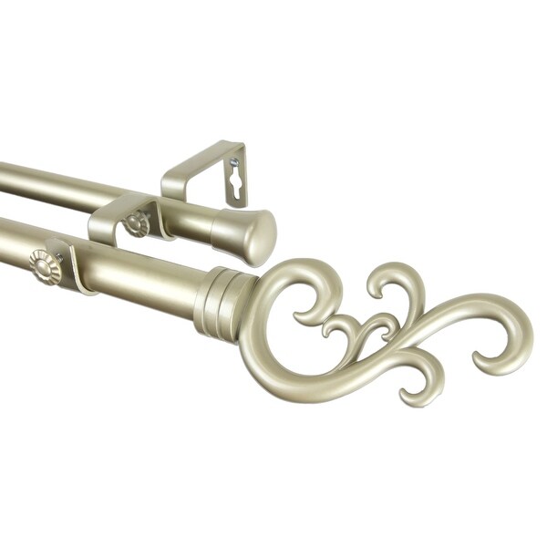 Shop Rod Desyne Madeline Double Curtain Rod 66 120 Inch