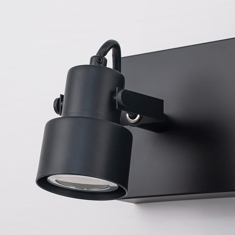 Modern 3-Light Rotatable Vanity Light Bathroom Wall Sconce - Black