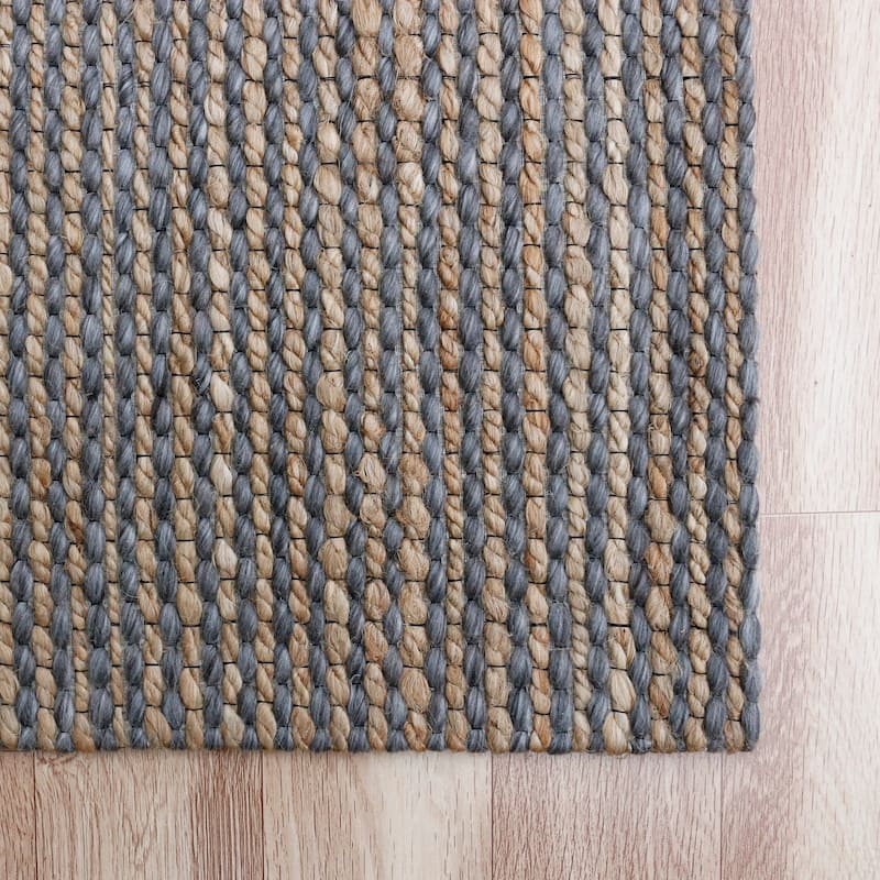 Sevita Farmhouse Jute and Wool Blend Indoor Area Rug
