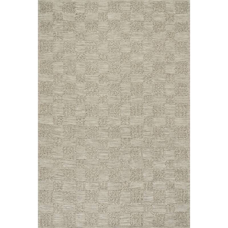Nuloom Isolde Venn Checkered Wool Rug - 5' x 8' - Beige - Rectangle