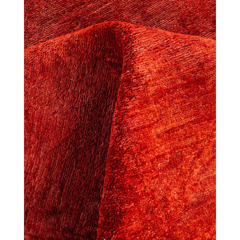 Contemporary Overdyed Wool Hand Knotted Area Rug - 6' 8" x 8' 8"