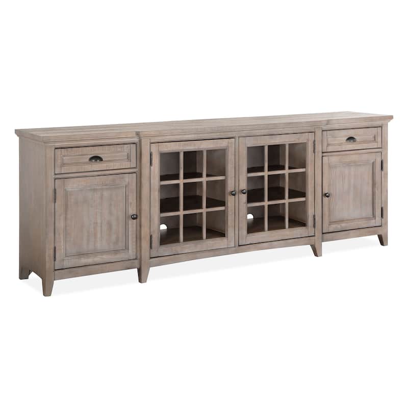 Magnussen Home Paxton Place Dovetail Grey 90" Console - 90"W x 18"D x 32"H - 90"W x 18"D x 32"H - Grey