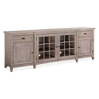 Magnussen Home Paxton Place Dovetail Grey 90" Console - 90"W x 18"D x 32"H