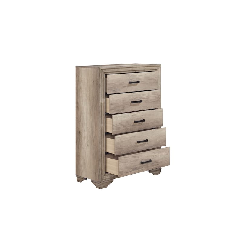 Ben 3 Piece Rust Melamine Laminate Modern Panel Bedroom Set
