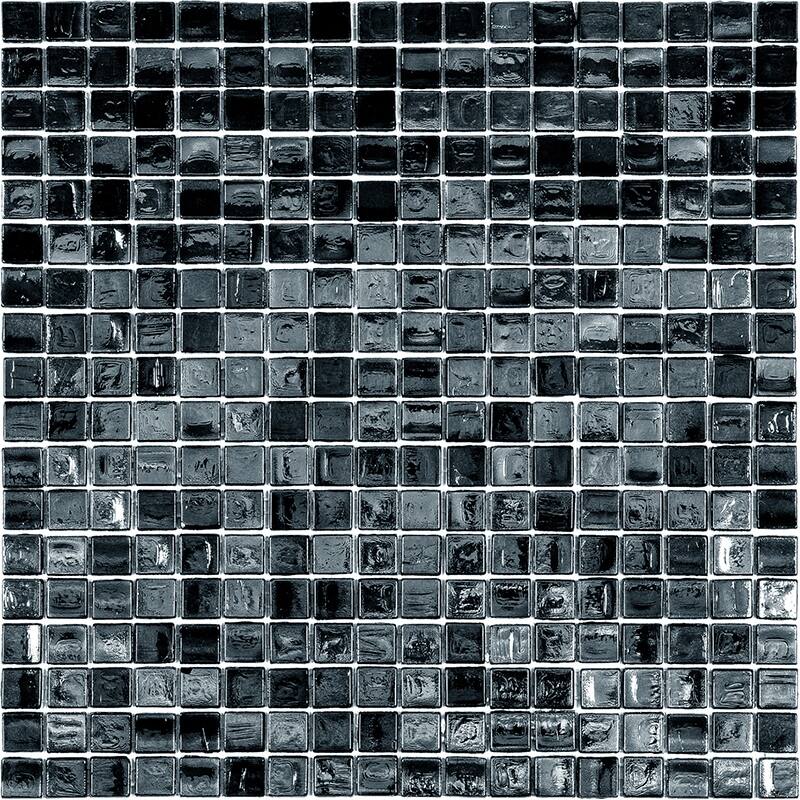 Apollo tile 12" x 12" Skosh Glossy Rich Black Glass Tile (18.69 sq ft/case) - 20 Pack