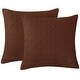 preview thumbnail 6 of 39, Subrtex Throw Pillow Simple Square Covers,2pcs Chocolate