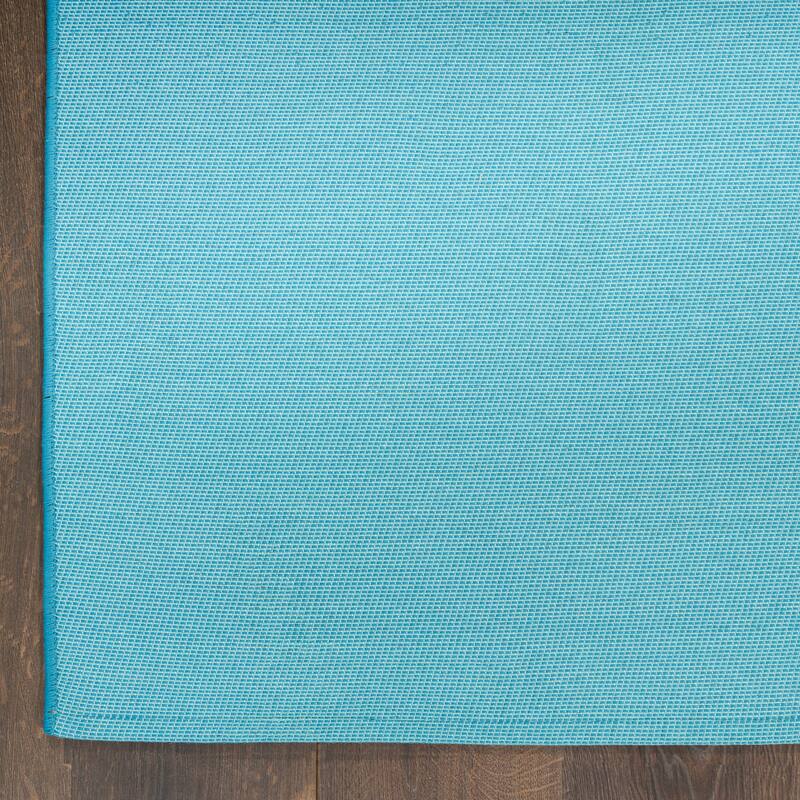 Nourison Color Splash Indoor/Outdoor Blue Graphic Area Rug