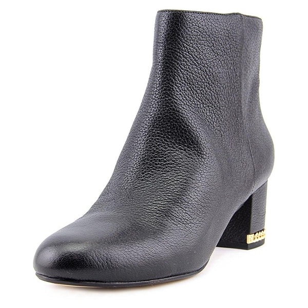 MICHAEL Michael Kors Womens Sabrina Mid Bootie Leather Closed Toe Ankle Fashi...