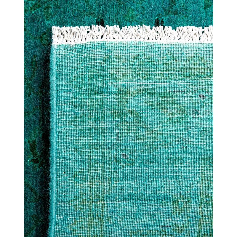 Contemporary Overdyed Wool Hand Knotted Runner - 2' 8" x 16' 1"