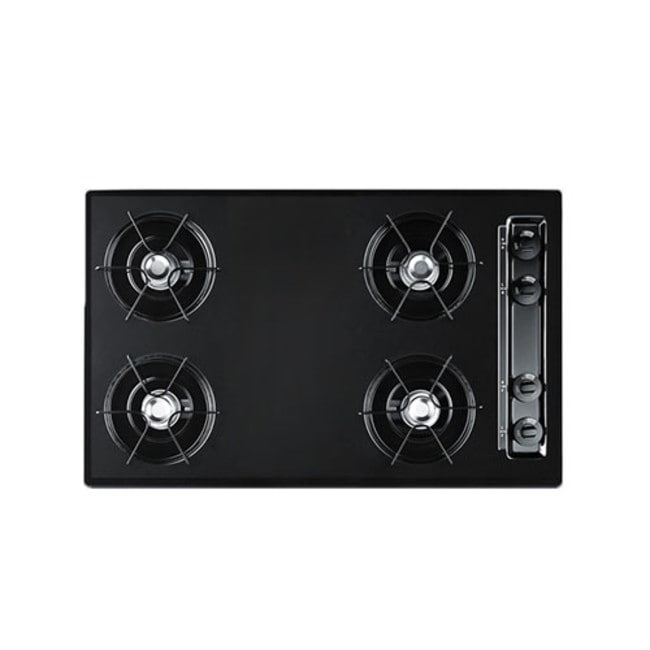 Summit 30 Gas Cooktop with Electronic Ignition - Black