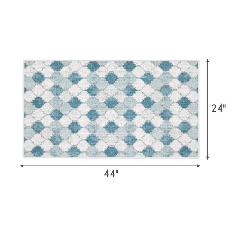 SussexHome Non-Skid Ultra-Thin Area Rugs for Laundry Room, Entryway, Bathroom and Kitchen - Washable Multipurpose Floor Mat
