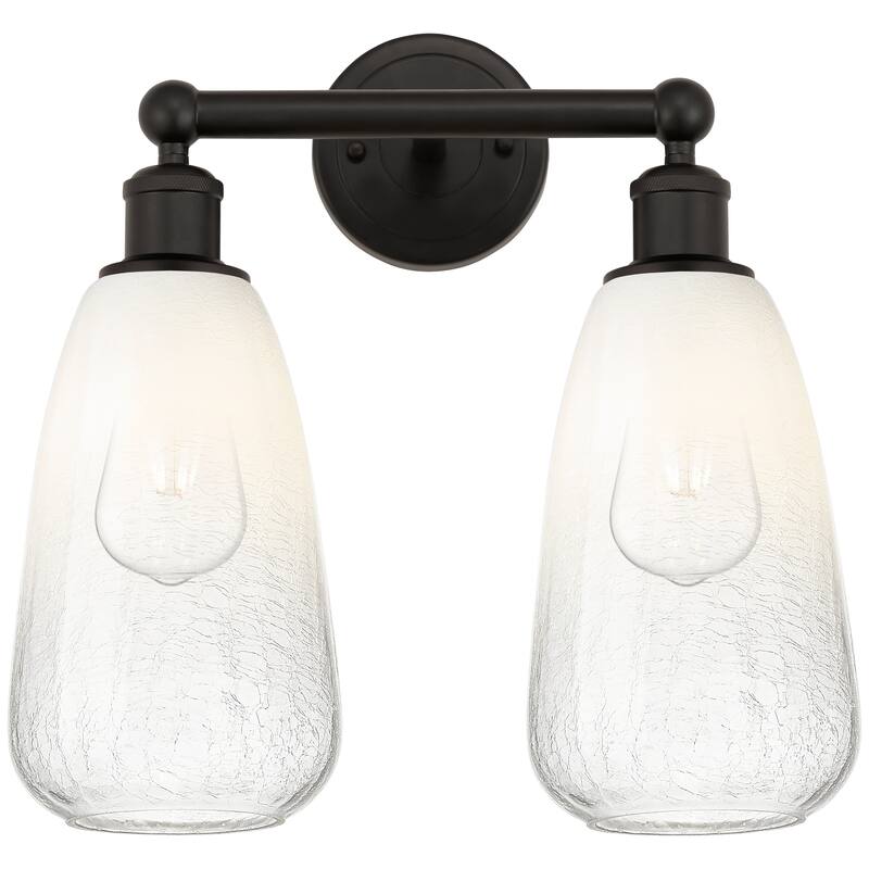 Innovations Lighting Endless Possibilities Edison - Brookhaven Almond - 2 Light 15" Bath Vanity Light - Oil Rubbed Bronze/Opal