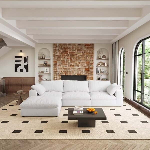 Cloud Modular Sectional sofa with Storage Ottomans for Cloud Modular Sectional sofa with Storage Ottomans for