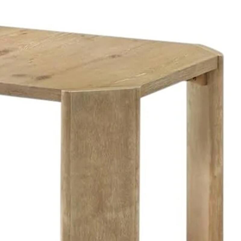 Edey Dining Table, 66-84 Inch Expandable Top in Oak Brown, Panel Legs - Oak Brown