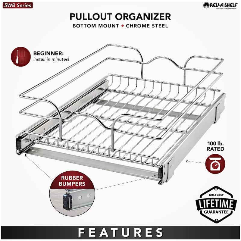 Rev-A-Shelf 5WB1-1520-1 Classic 14-1/2"W / Shelf Bottom Mount Pull Out