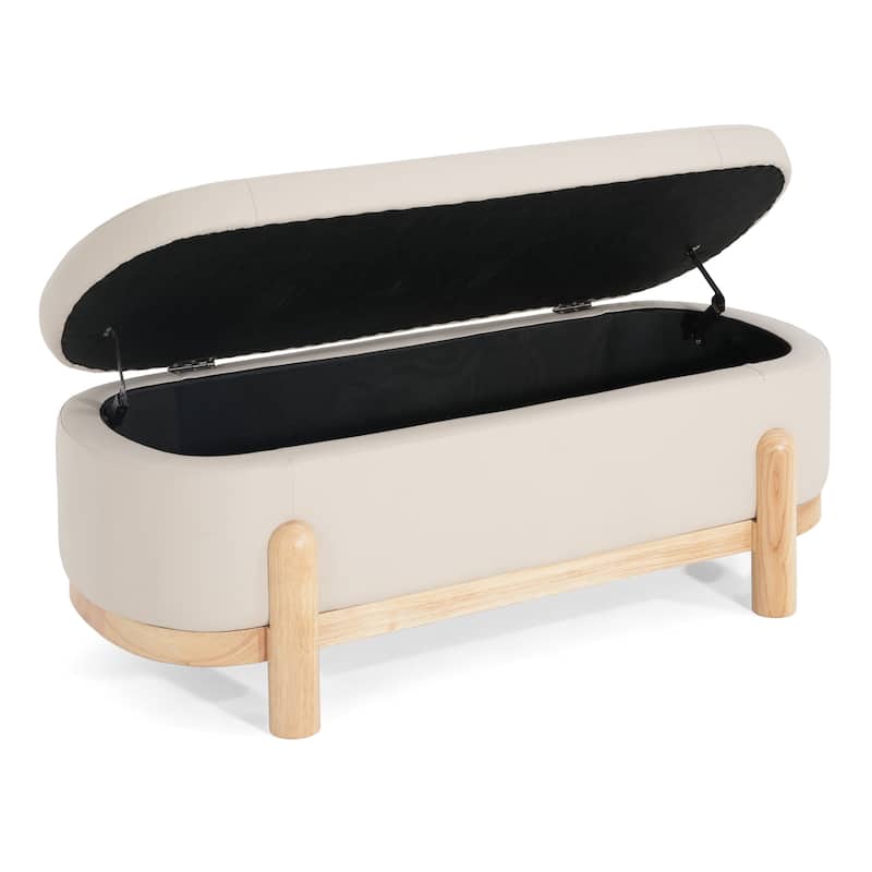 Christopher Knight Home - Wyeth Fabric and Rubberwood Storage Bench