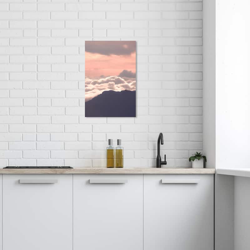 Wynwood Studio Canvas Nature and Landscape Blush and Clouds Pink and Pastel Orange Farmhouse Wall Art Canvas Print - 24 x 16