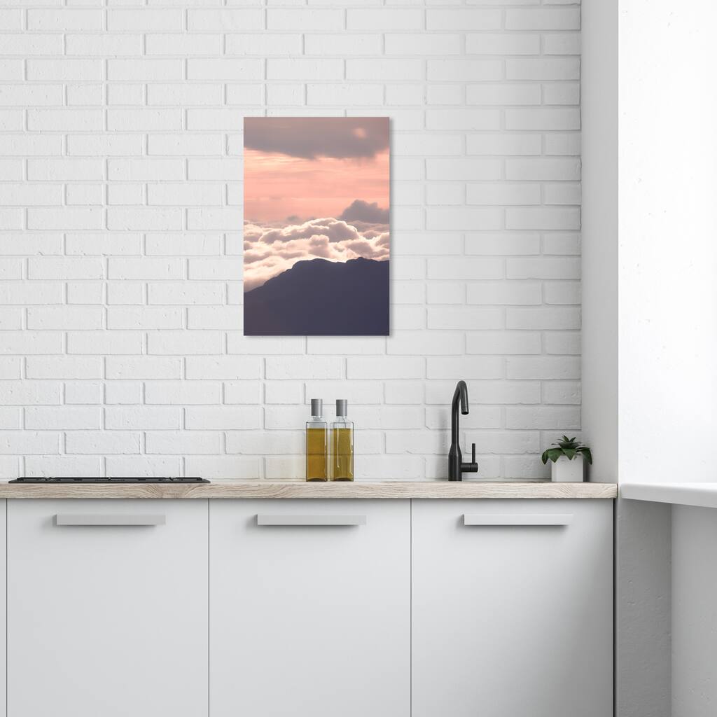 Wynwood Studio Canvas Nature and Landscape Blush and Clouds Pink and Pastel Orange Farmhouse Wall Art Canvas Print