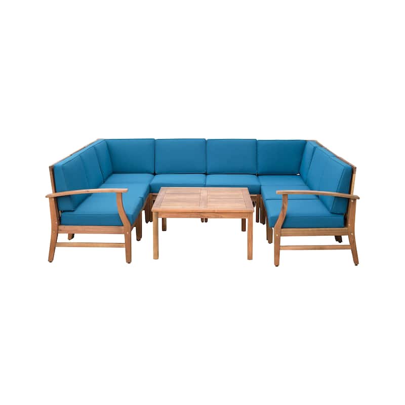 Perla Outdoor 9-piece Sectional Sofa Set by Christopher Knight Home
