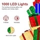 preview thumbnail 5 of 5, Puleo International 10.8' Pre-Lit Christmas Giftbox Tree Christmas Holiday Decor with 1000 Dual-Colored LED Lights - Multi-Color