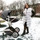 preview thumbnail 3 of 1, Hot Mom Stylish Baby Stroller: F23 Height-Adjustable Seat and Reclining Baby Carriage